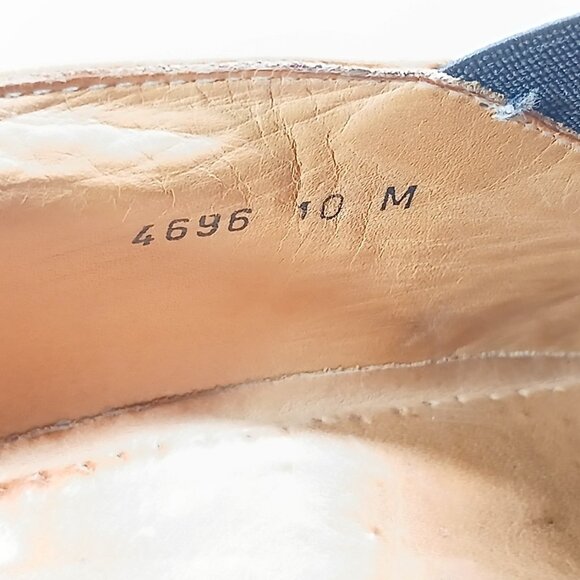 Saks Fifth Avenue Woven Leather Slip-On Loafers Mens 10 Made in Italy Good Cond - Picture 13 of 16